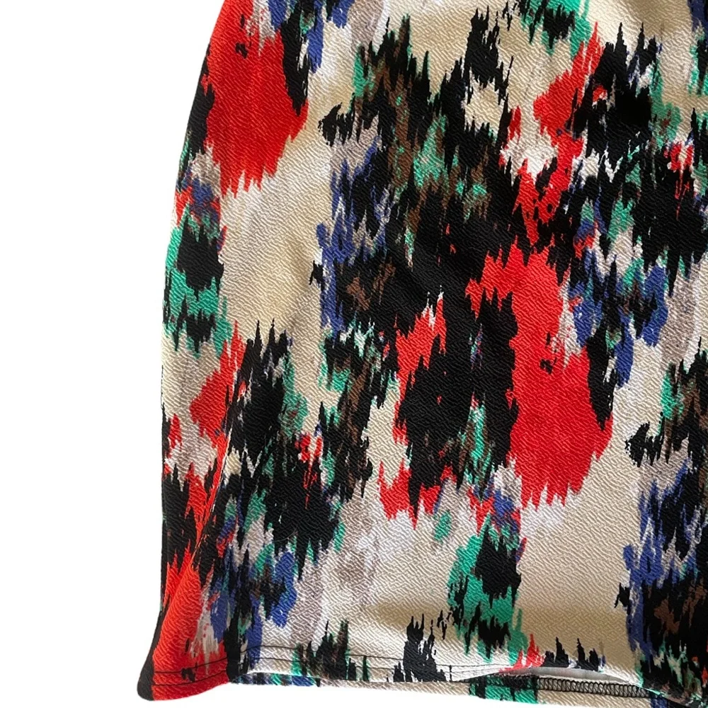 BooHoo Cream Multicolored High Neck Open Back Mini Sleeveless Dress NWOT - Picture 7 of 10